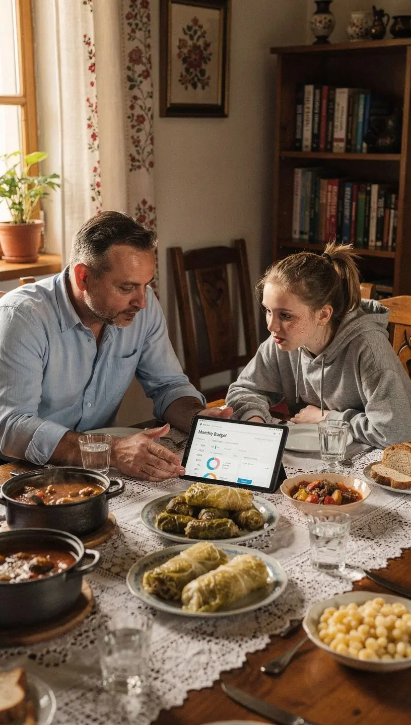 Diagram a havi kiadások és bevételek összehasonlításáról.